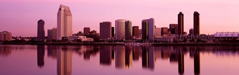 Framed Skyline San Diego CA Print