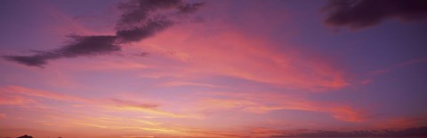 Framed Clouds in the sky at dusk, Phoenix, Arizona, USA Print