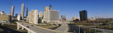 Framed Skyscrapers in a city, Cityscape, Atlanta, Georgia, USA Print