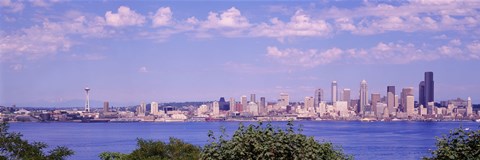 Framed Puget Sound, City Skyline, Seattle, Washington State, USA Print