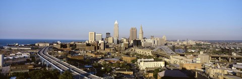 Framed USA, Ohio, Cleveland, aerial Print