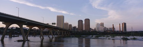 Framed Low angle view of a bridge over a river, Richmond, Virginia, USA Print