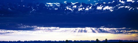 Framed Evening Clouds Sacramento CA USA Print