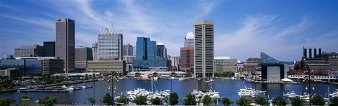 Framed Inner Harbor, Baltimore, Maryland Print