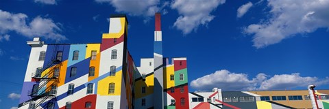 Framed Building With Geometric Decorations, Minneapolis, Minnesota, USA Print
