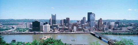 Framed Monongahela River Skyline, Pittsburgh Print