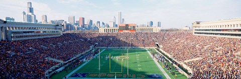 Framed High angle view of spectators in a stadium, Soldier Field (before 2003 renovations), Chicago, Illinois, USA Print