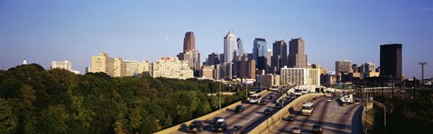 Framed Route 76 Skyline Philadelphia PA USA Print