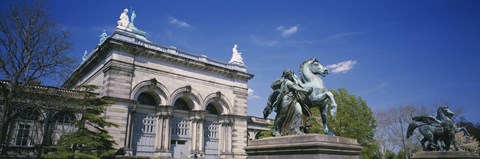 Framed Low angle view of a statue in front of a building, Memorial Hall, Philadelphia, Pennsylvania, USA Print