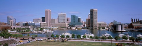 Framed Inner Harbor Skyline Baltimore MD USA Print