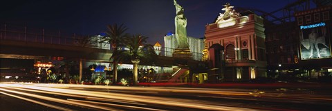 Framed Traffic on a road, Las Vegas, Nevada, USA Print