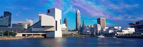 Framed Cleveland, Ohio Skyline from the Waterfront Print