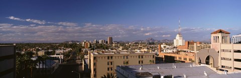 Framed USA, Arizona, Phoenix, Aerial view of the buildings Print