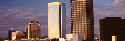 Framed USA, Arizona, Phoenix, Cloudscape over a city Print