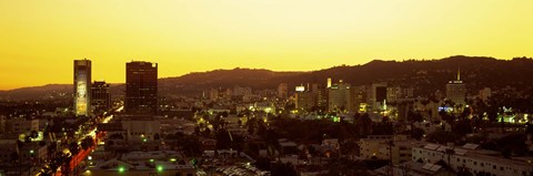 Framed Hollywood Hills, Hollywood, California, USA Print