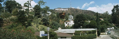 Framed Low angle view of a hill, Hollywood Hills, City of Los Angeles, California, USA Print