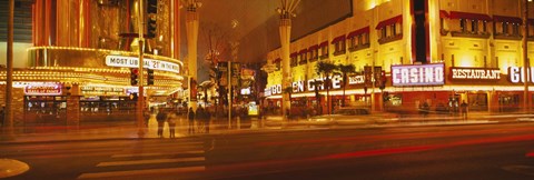 Framed Fremont Streeat at night, Las Vegas, Nevada Print