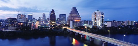 Framed Night, Austin, Texas, USA Print
