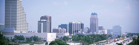 Framed Skyline &amp; Interstate 4 Orlando FL USA Print