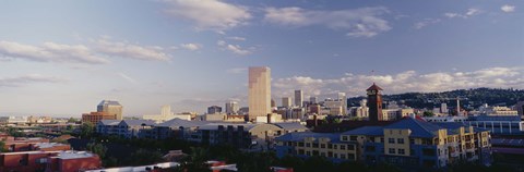 Framed High angle view of buildings in a city, Portland, Oregon, USA Print