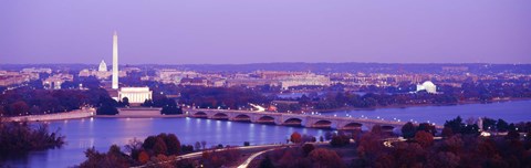 Framed Washington DC from the Water Print