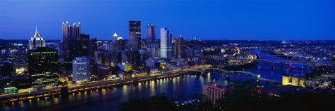 Framed Pittsburgh from Mount Washington Print