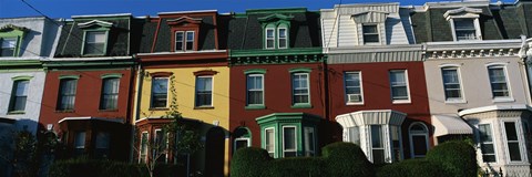 Framed Row Houses Philadelphia PA Print