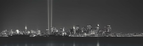 Framed Two beams into the sky, New York NY Print