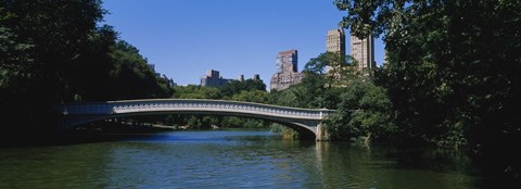 Framed Bridge Over A Lake, Bow Bridge, Manhattan, NYC, New York City, New York State, USA Print