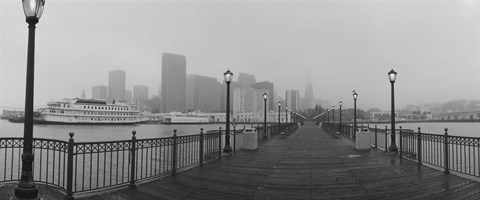 Framed Street lamps on a bridge, San Francisco, California, USA Print