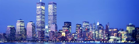 Framed Evening, Lower Manhattan, NYC, New York City, New York State, USA Print