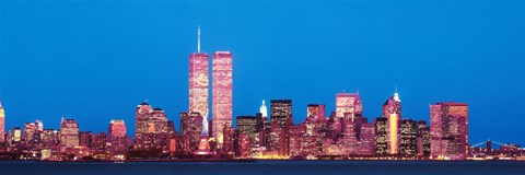 Framed Evening Lower Manhattan New York NY Print