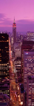 Framed High angle view of a city, Fifth Avenue, Midtown Manhattan, New York City, New York State, USA Print