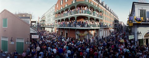 Framed People celebrating Mardi Gras festival, New Orleans, Louisiana, USA Print