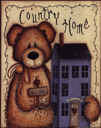 Framed Country Home Print