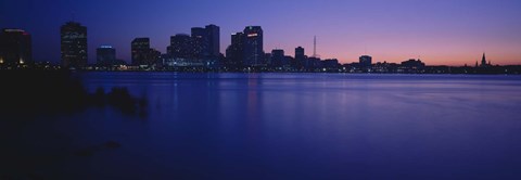 Framed Buildings at the waterfront, New Orleans, Louisiana, USA Print