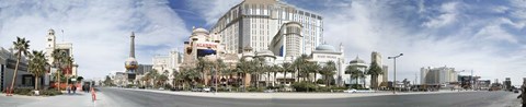 Framed Clouds over buildings in a city, Digital Composite of the Las Vegas Strip, Las Vegas, Nevada, USA Print