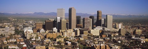 Framed Denver skyline, Colorado, USA Print
