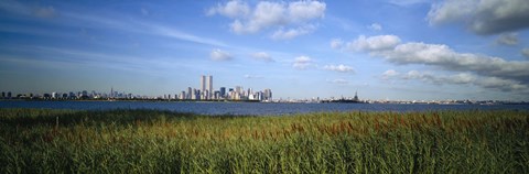 Framed Buildings at the waterfront, New Jersey, New York City, New York State, USA Print