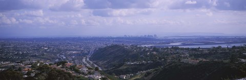 Framed High angle view of a bridge, Coronado Bridge, San Diego, California, USA Print