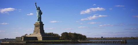 Framed Statue viewed through a ferry, Statue of Liberty, Liberty State Park, Liberty Island, New York City, New York State, USA Print
