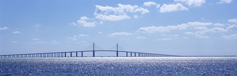 Framed Sunshine Skyway Bridge, Tampa Bay, Florida Print