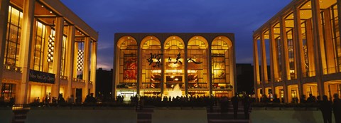 Framed Entertainment building lit up at night, Lincoln Center, Manhattan, New York City, New York State, USA Print