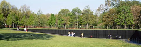 Framed Tourists standing in front of a monument, Vietnam Veterans Memorial, Washington DC, USA Print