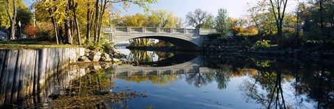 Framed Bridge across a river, Yahara River, Madison, Dane County, Wisconsin, USA Print