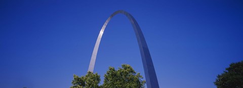 Framed Gateway Arch against a blue sky, St. Louis, Missouri Print