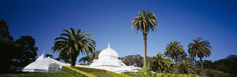 Framed Low angle view of a building in a formal garden, Conservatory of Flowers, Golden Gate Park, San Francisco, California, USA Print