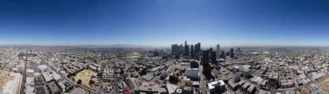 Framed 360 degree view of a city, City Of Los Angeles, Los Angeles County, California, USA Print