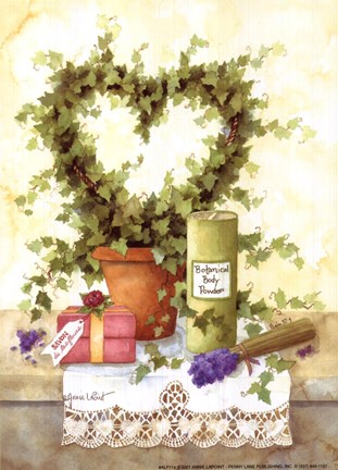 Framed Botanical Body Powder Print