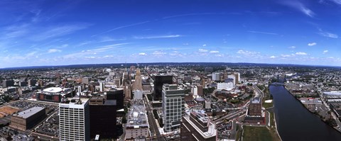 Framed Aerial view of a cityscape, Newark, Essex County, New Jersey Print